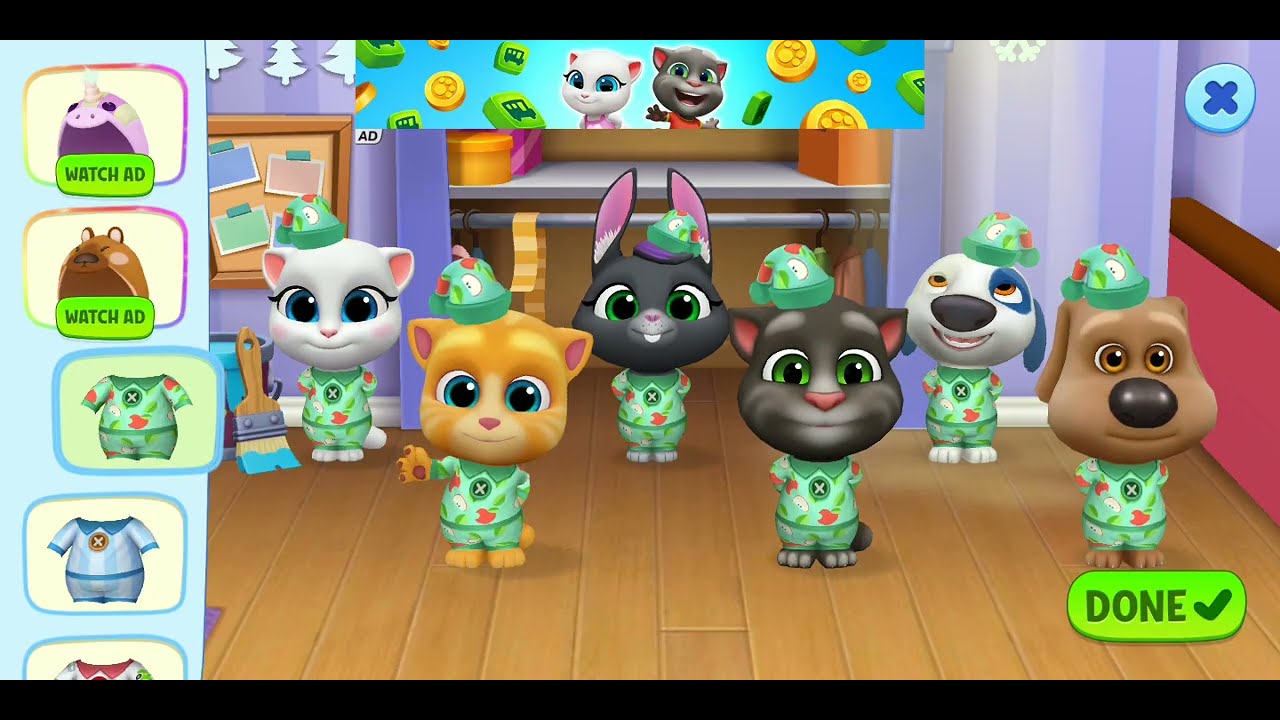 Talking tom cat friend cartoon trending game trending cartoon new geme