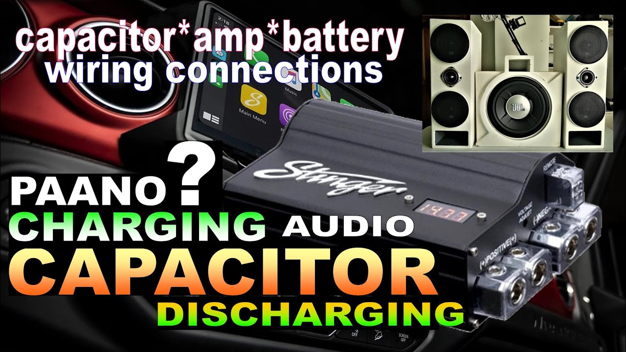 AUDIO CAPACITOR - HOW TO CHARGE & DISCHARGE FIRST USE - CONNECTION TO  BATTERY + AMP w/ SOUND TEST
