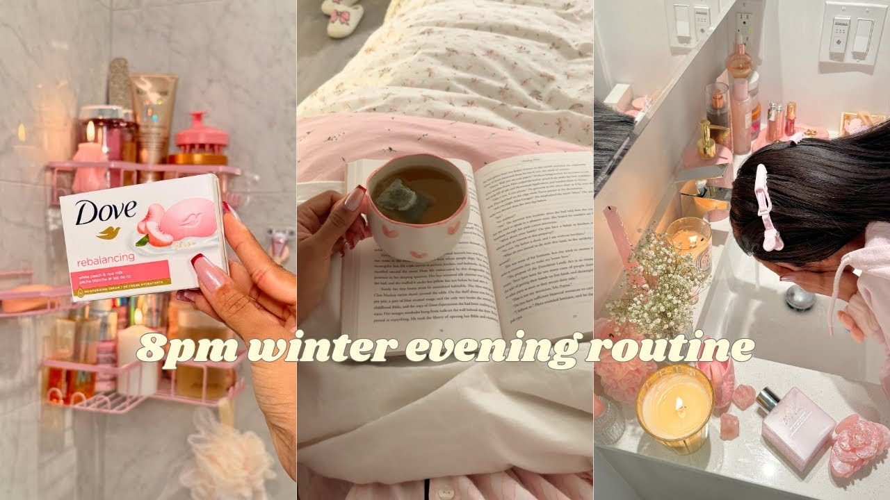 8pm Winter Evening Routine | Cozy & Festive 🎄🕯️🛁🎀☃️