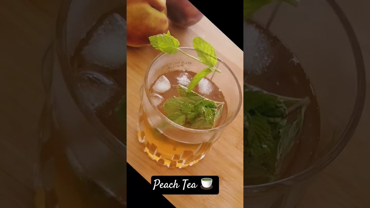 one ingredient Two dishes | Peach Tea | Peach Sorbet | Healthy desserts #shorts #shortsfeed #drinks
