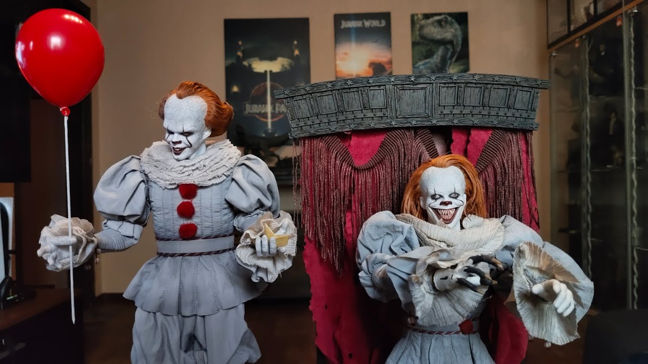 IT: Welcome to Derry - NEW Pennywise from INART 1/6 size figure + HT. Bill Skarsg&aring;rd, horror movie.