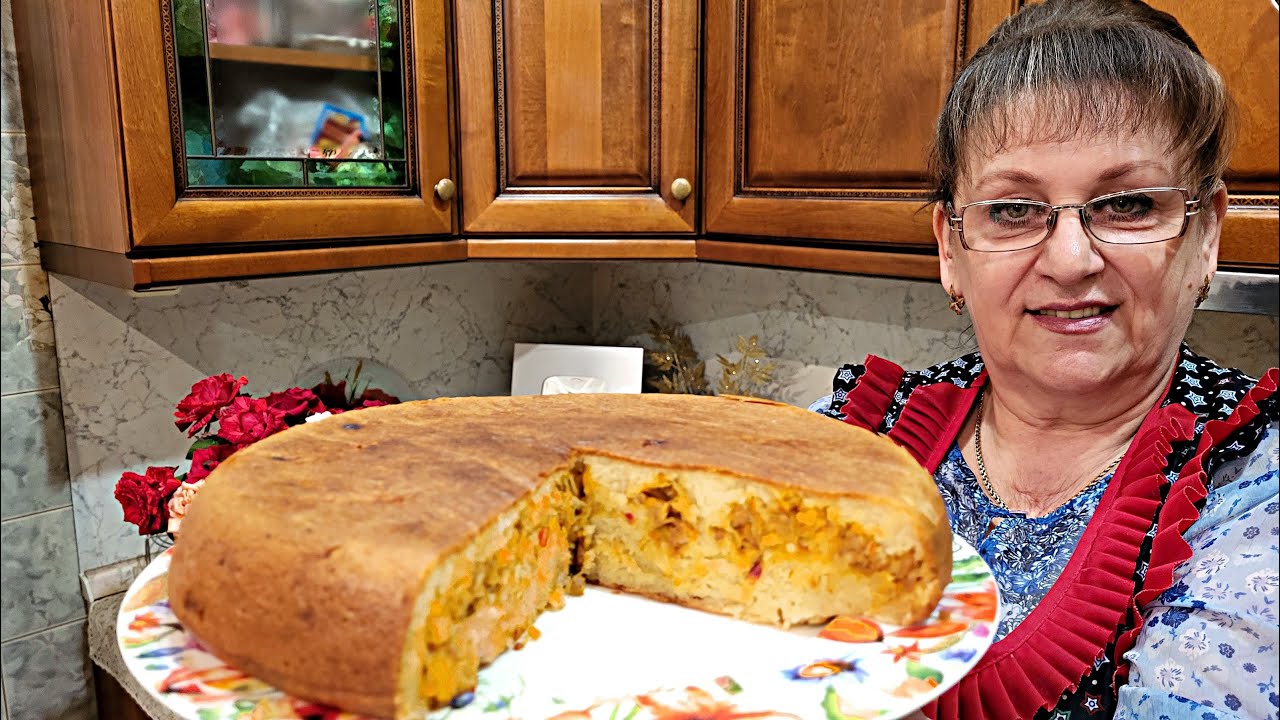 За 5 минут шикарный  ПИРОГ НА СКОВОРОДЕ. Вкусный и простой рецепт! ПИРОГ С КАПУСТОЙ.