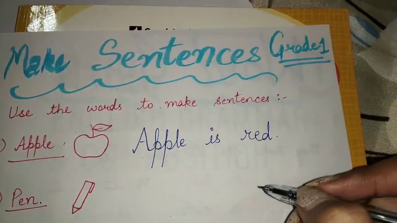 Grade 1/ English grammar/ Make sentences/ 9 September