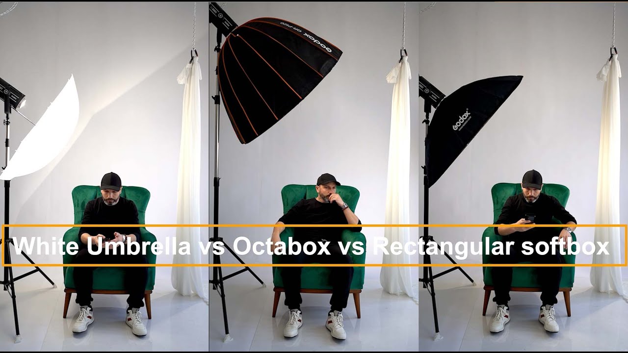 White Umbrella vs Octabox vs&nbsp;Rectangular softbox