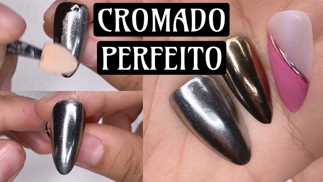 COMO USAR PÓ CROMADO NAS UNHAS | EFEITO ESPELHADO + BÔNUS CROMADO ISOLADO