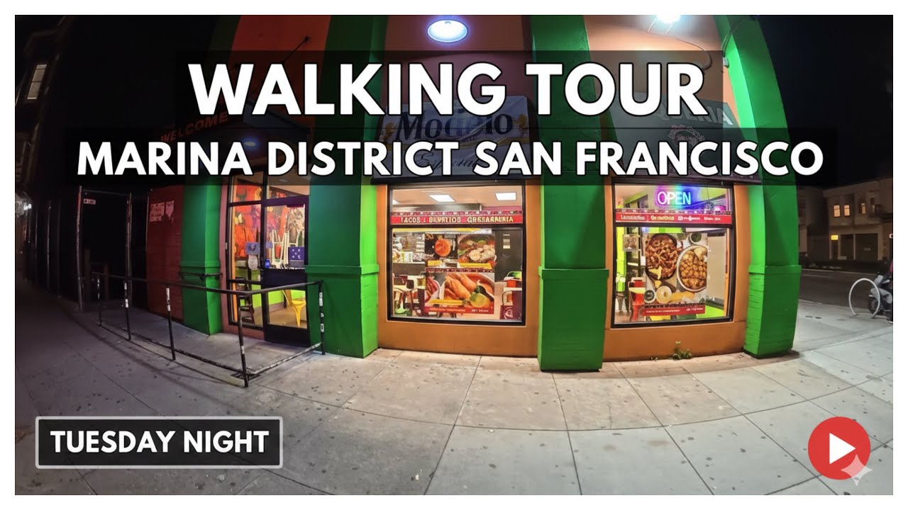 exploring the marina district neighborhood on a Tuesday night  Walk and talk what’s Poppin?