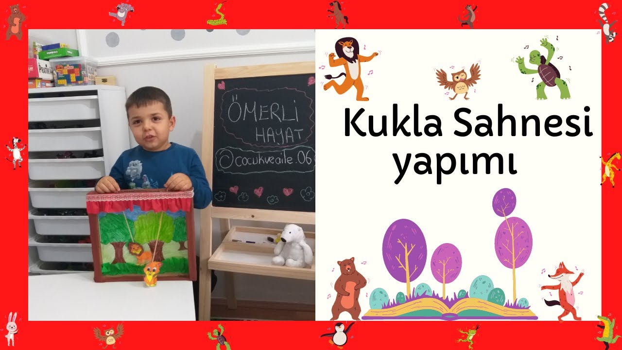 kukla sahnesi yapımı / çubuk kukla ile hikaye anlatım / okul öncesi hikaye etkinlikleri /masal anlat