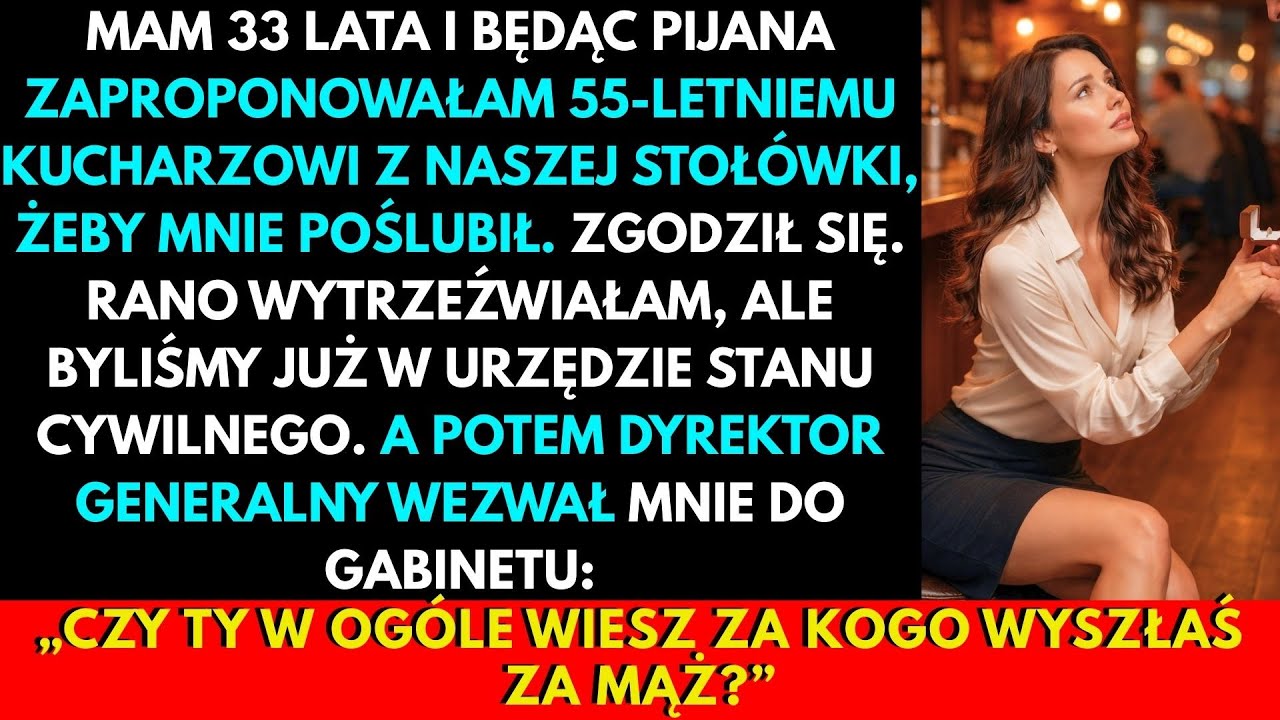 Pijana Oświadczyłam Się Kucharzowi. Rano Byliśmy W USC. Prezes: „Wiesz, Kim On Jest?”
