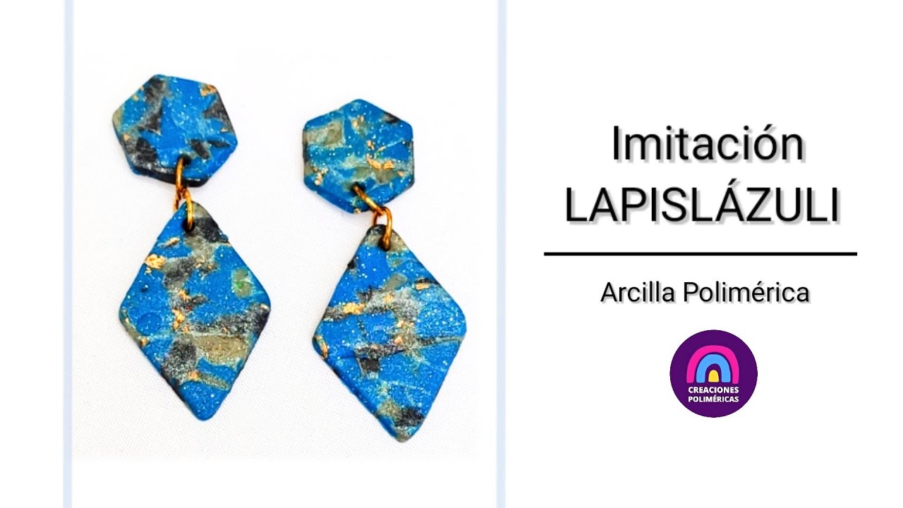 Cómo hacer PIEDRA LAPISLÁZULI con ARCILLA POLIMÉRICA | Creaciones Poliméricas