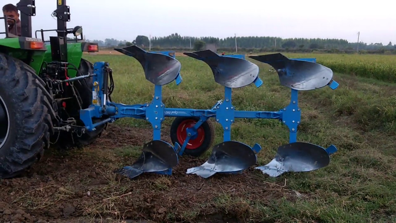 Deutz Fahr 70 HP tractor performance | Lemken reversible MB plough | 3 bottom