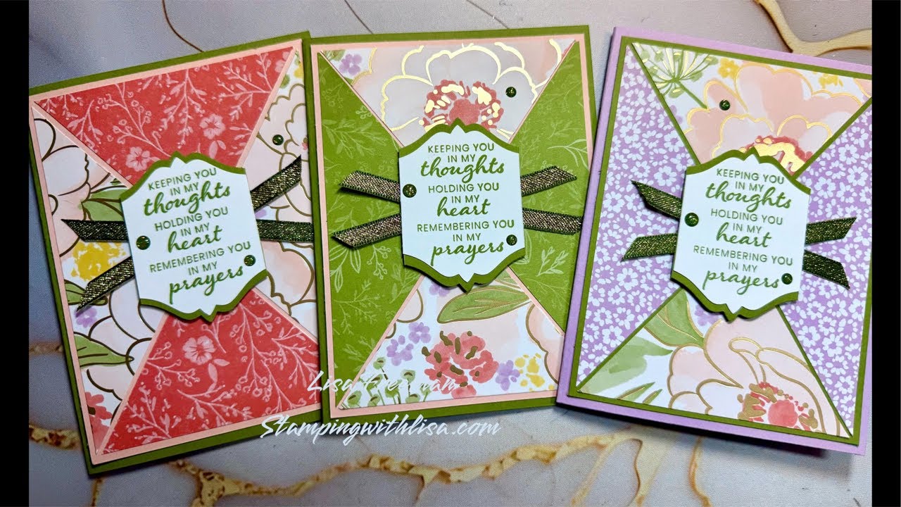 Quick and Easy Split Triangle Cards With Lovely and Beautiful DSP!