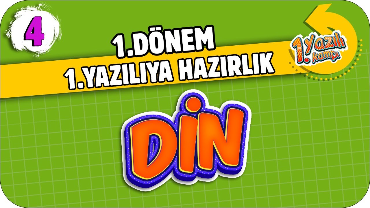 4.Sınıf Din Kültürü 1.Dönem 1.Yazılıya Hazırlık | 2021 📝