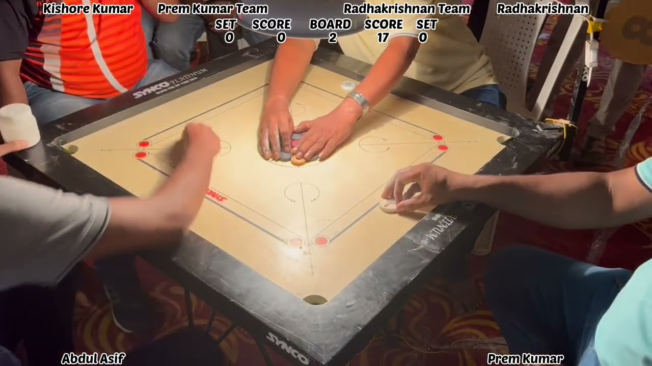 CARROM QF | Radhakrishnan & Abdul Asif vs Prem Kumar & Kishore Kumar #carrom #carromunlimited #best
