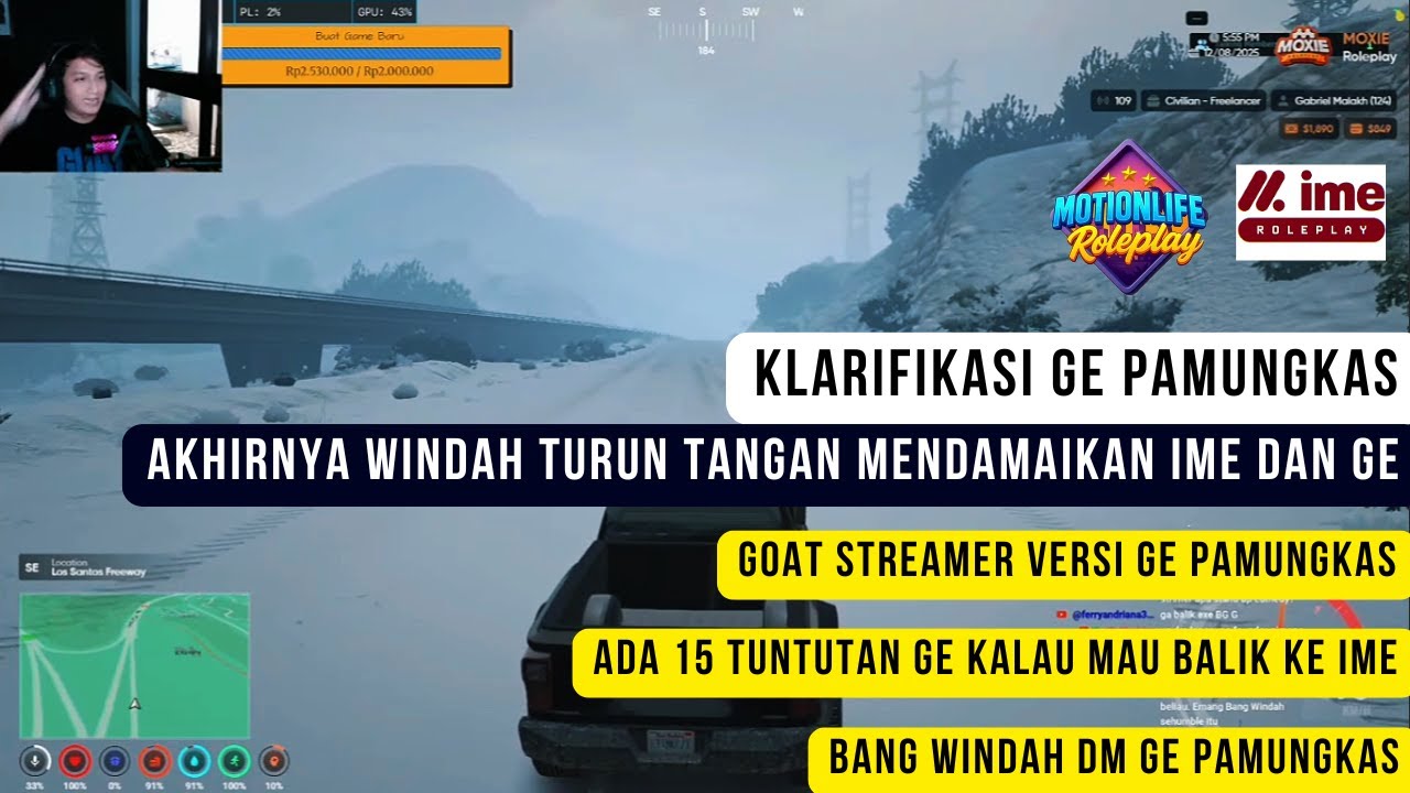Akhirnya Founder Windah turun Tangan menyelessaikan masalah Server IME RP dan Ge + Police