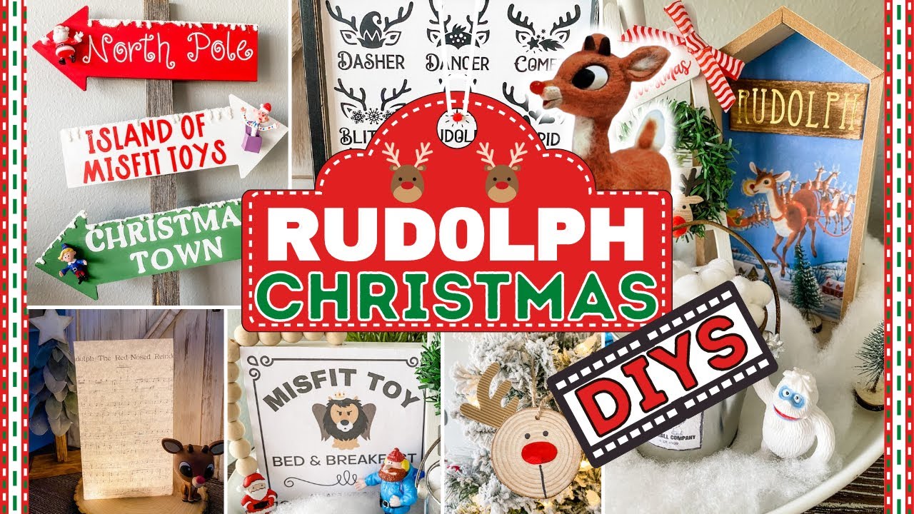 🎄The BEST RUDOLPH THE RED NOSED REINDEER DIYS you will love making! Dollar Tree Christmas Movie DIYS