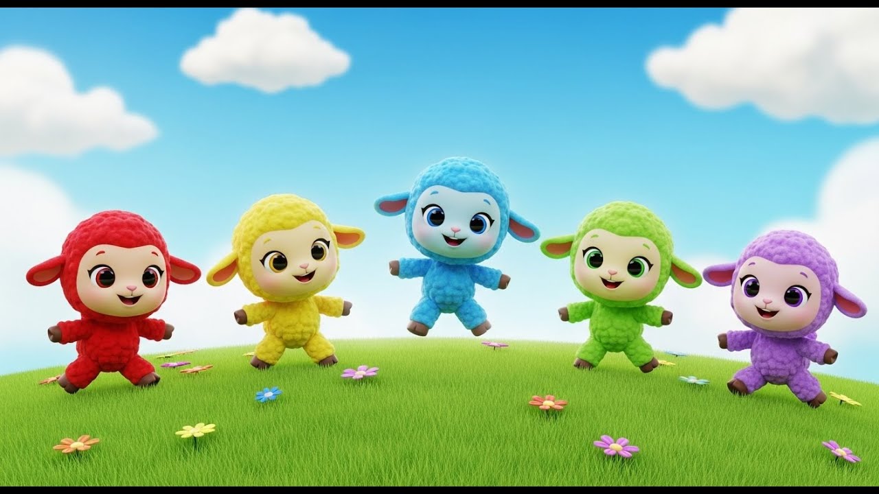 Fünf kleine Lämmer im Frühling | Fröhliches Osterlied & Kinderlieder zum Mitsingen
