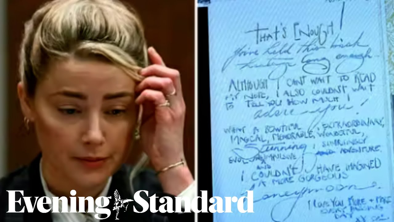 Amber Heard&rsquo;s love notes for Johnny Depp revealed during defamation trial