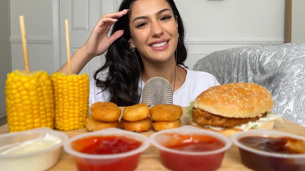 KFC BURGER, NUGGETS, CORN ON THE COB *Kitone ASMR*