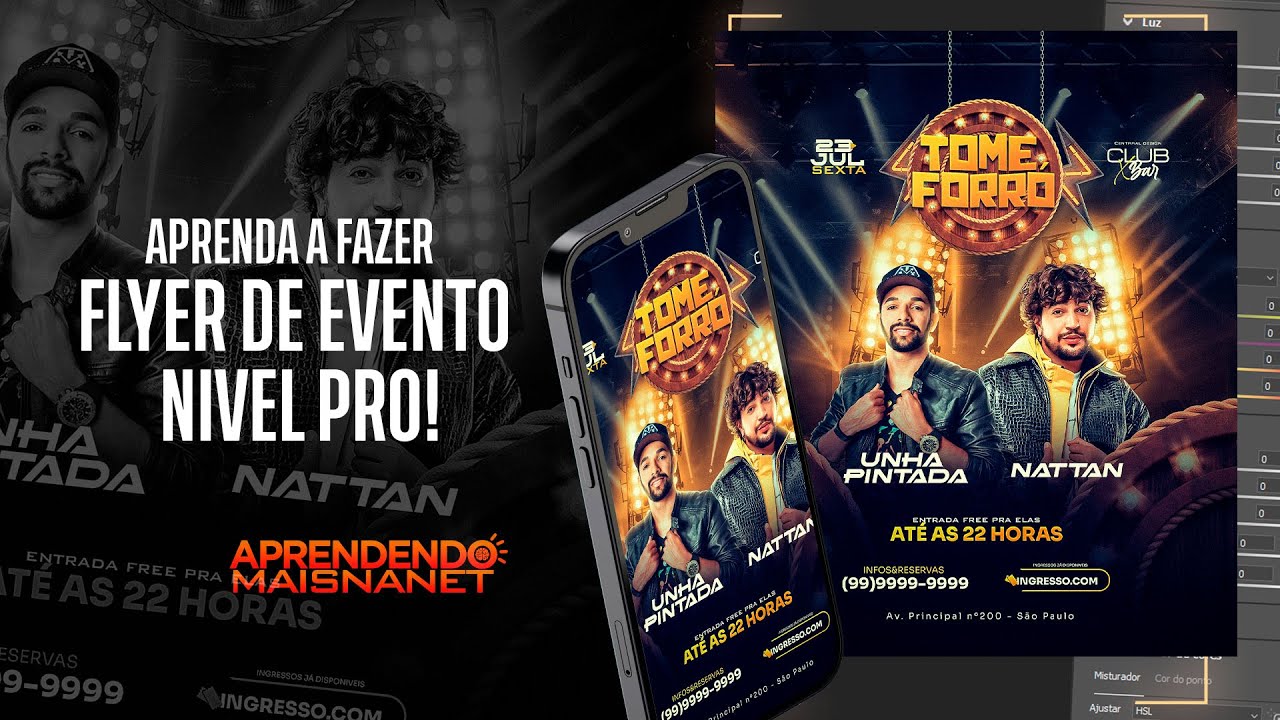 Como fazer flyer de evento  NIVEL PRO !