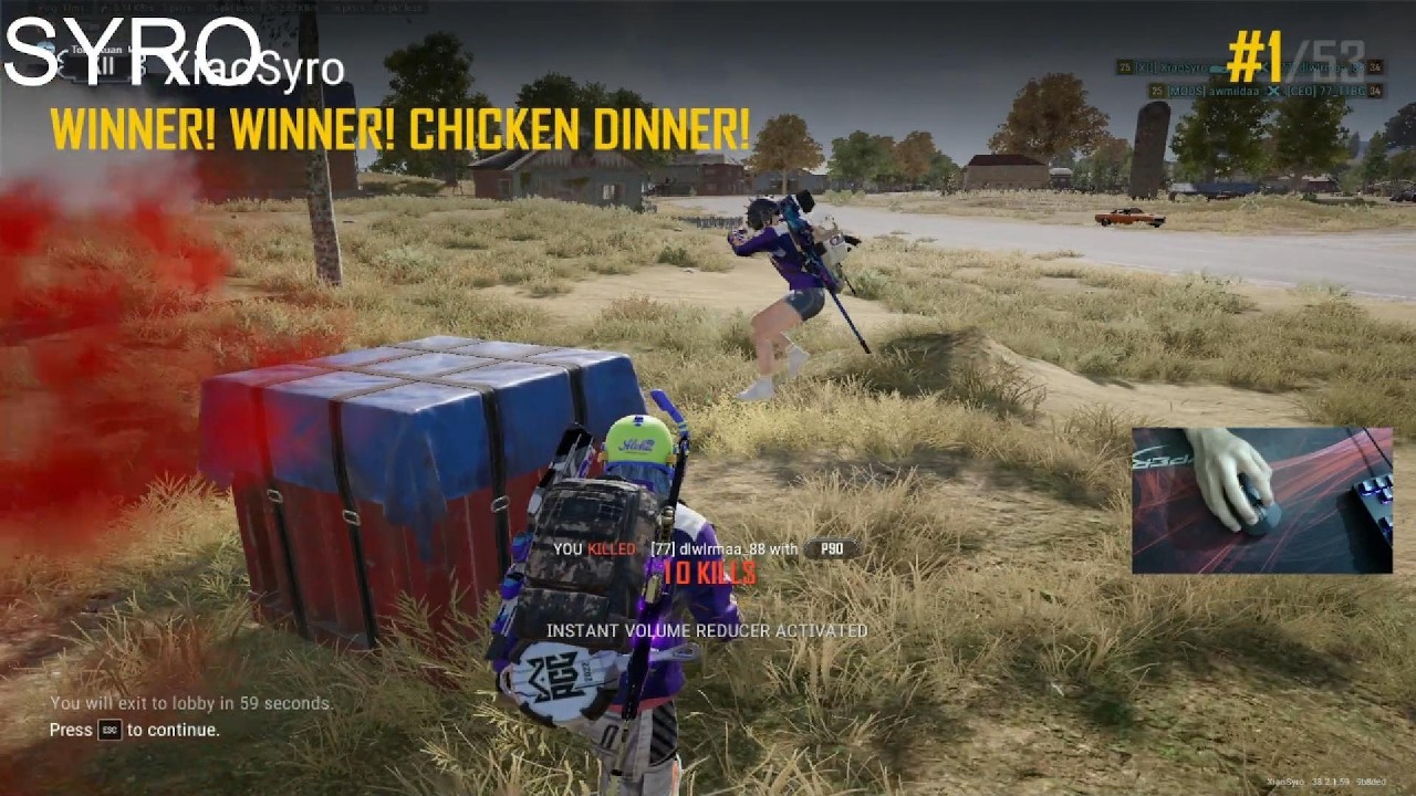 PUBG WINNER CHICKEN DINNER ERANGEL DUO 10 KILLS!!