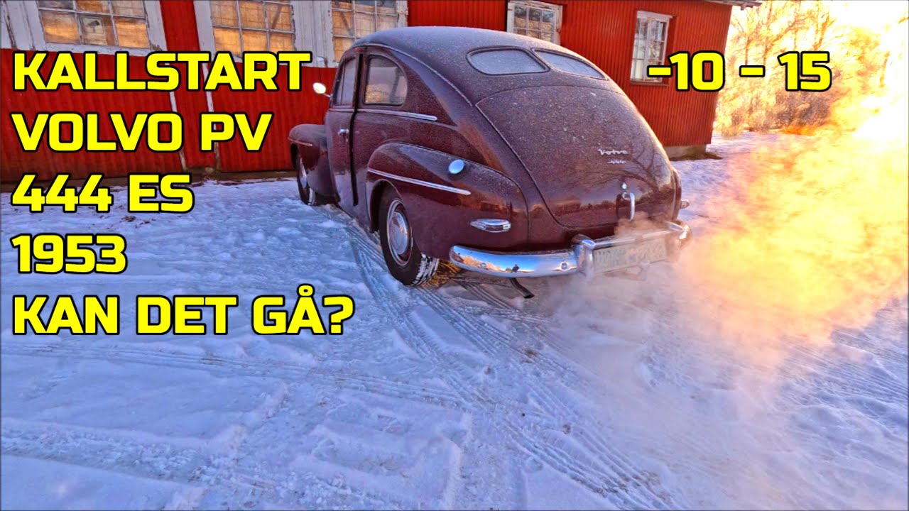 Kallstart av Volvo PV 444 ES 1953. Cold start.