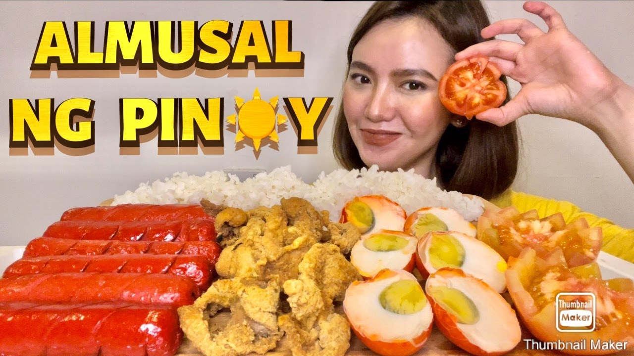 PINOY ALMUSAL MUKBANG || JUMBO HOTDOG | CHICKEN SKIN CHICHARON  | ITLOG NA MAALAT |