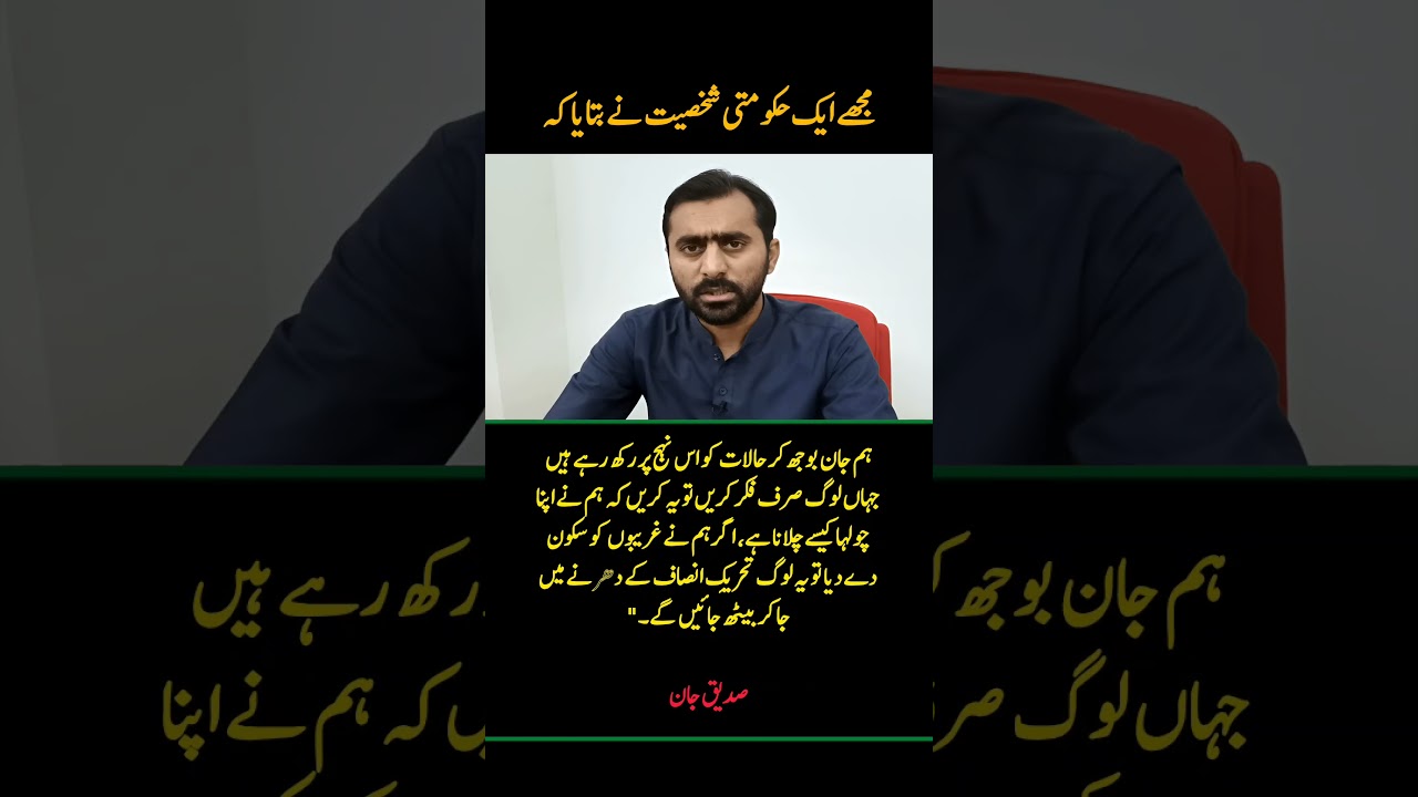 Siddiq Jan's Shocking Claim About Pakistan's Political Situation | PTI Protest
