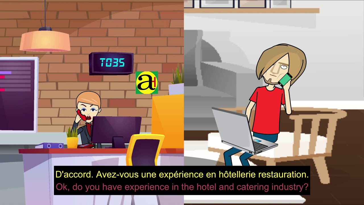 🇲🇫 French Animated Dialogue 05 - Trouver un emploi