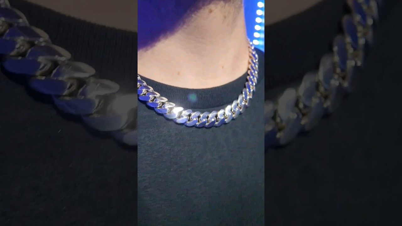 My Gus Villa Jewelry's 950 Silver 14mm Miami Cuban Link Chain is Holding Up Great! #shorts #jewelry