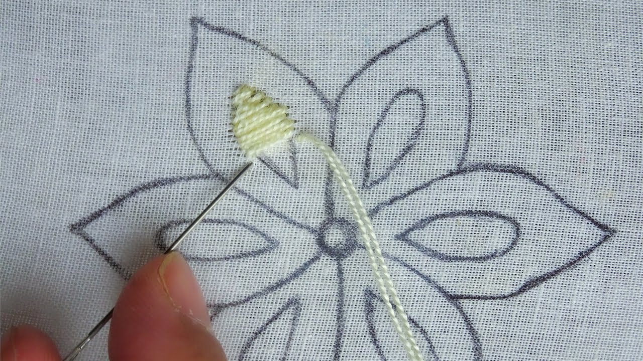 Hand embroidery fancy flower design|latest easy hand stitches for dress