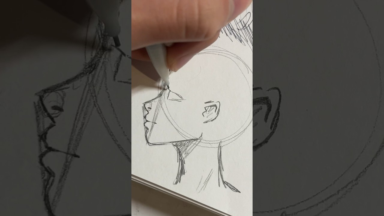 side profile study pt. 3! #art #shorts
