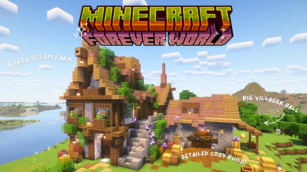 I BUILT A COZY Villager Trading Hall In My MINECRAFT FOREVER World (episode 011)