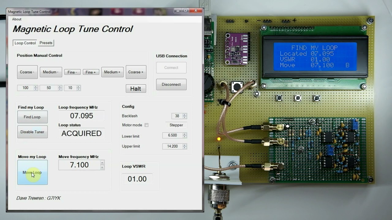 Magnetic Loop Tuner - PC control application