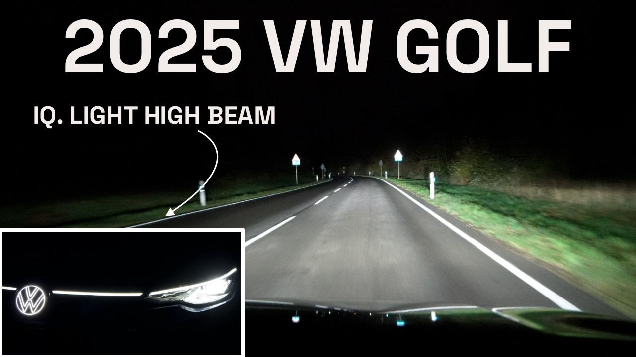 2025 VW Golf: IQ.LIGHT - Matrix LED High Beam Test - Autophorie Extra