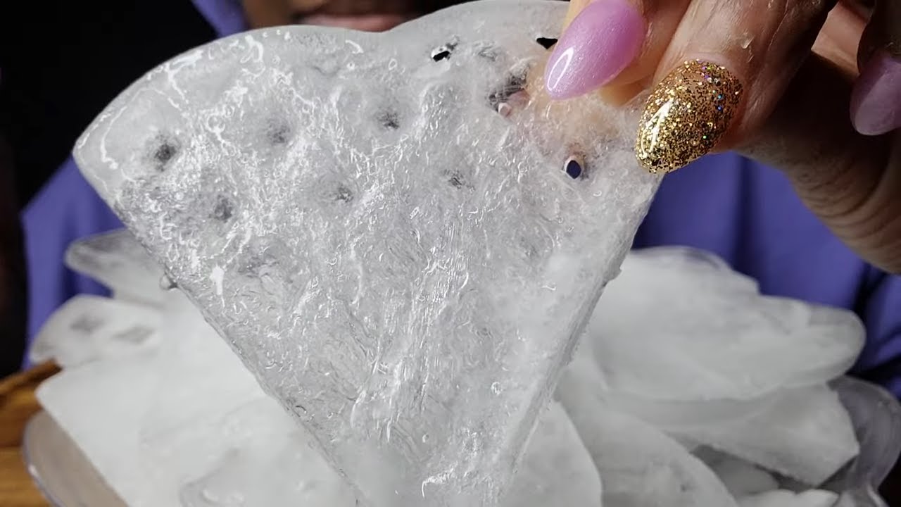 CARBONATED WAFFLE CRUNCHES | VERY CRISPY | #iceeating #asmr #asmrice