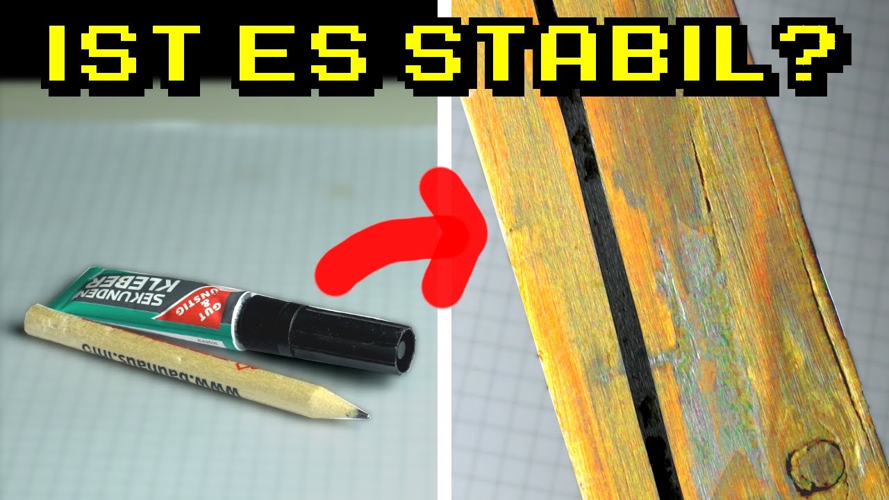 Sekundenkleber + Bleistiftmine funktioniert wirklich!