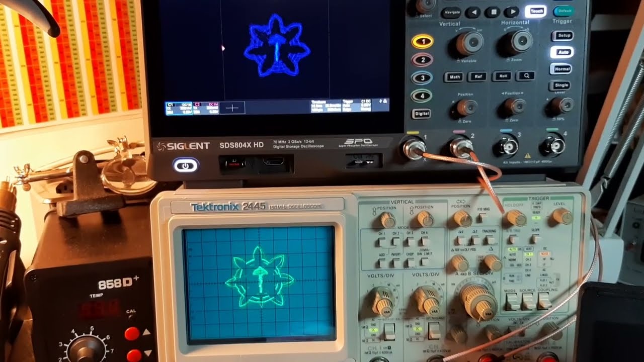 Oscilloscope XY mode (Jerobeam Fenderson - Shrooms)