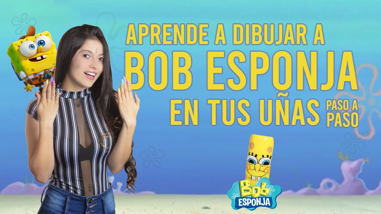 Curso de Decoración de Uñas GRATIS 💛7 PASO A PASO DE BOB ESPONJA💛 Diseños de Uñas Fáciles y Bonitos💛