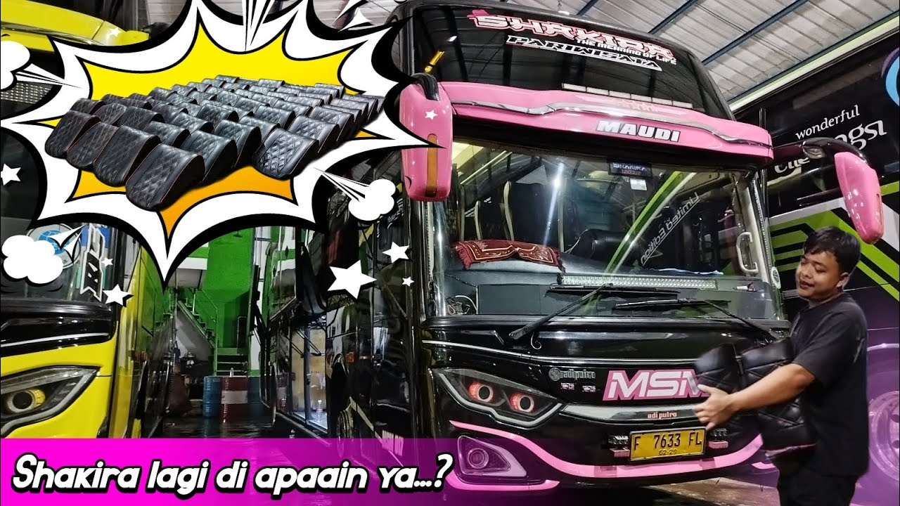 Shakira lagi di apain ya 😱 #busmania #adiputrokaroseri #automobile #4you #buspariwisata #fyp #viral 