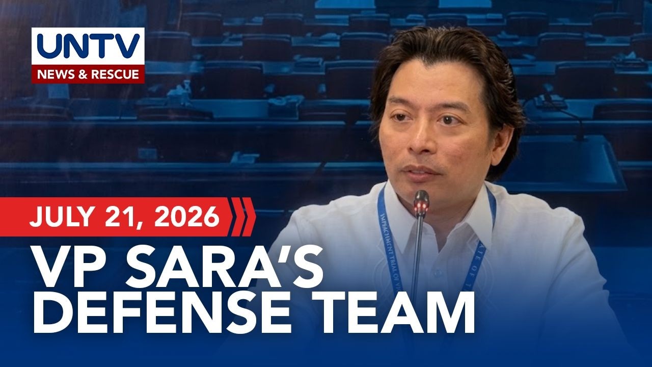 Defense panel addresses Day 8 of Vice President Sara Duterte's impeachment trial | July 21, 2026