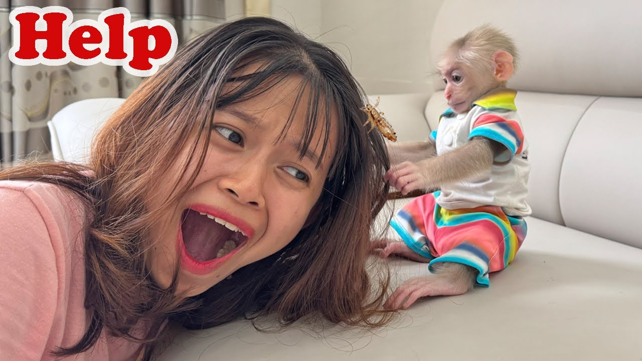 OMG! Lucky Flips Mom's Hair to Hunt for Lice – Unbelievable!
