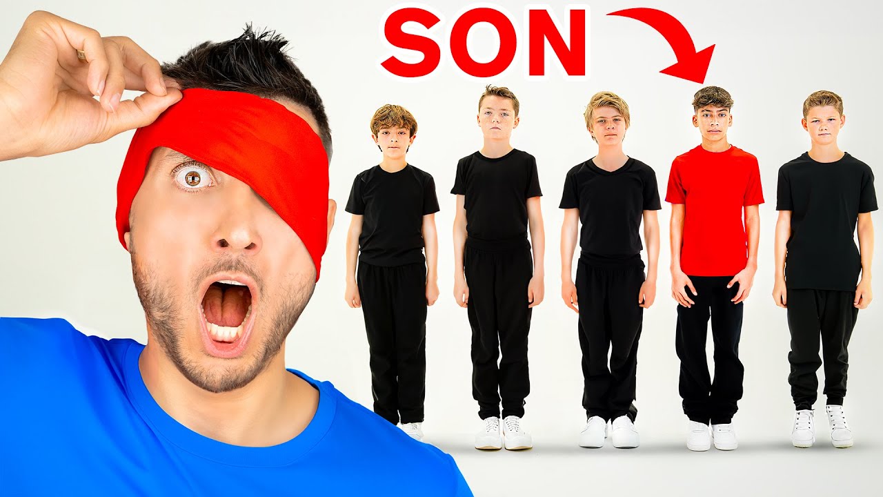 Father Tries to Find his SON Blindfolded!
