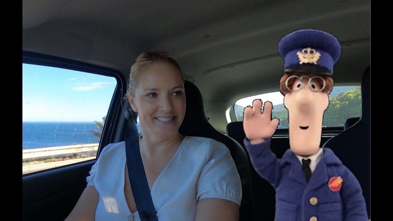 Postman Pat and I cruising in the Suzuki S-Presso