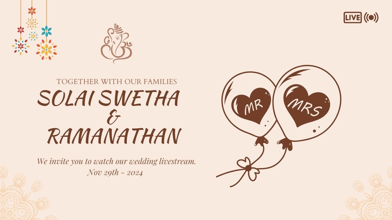 🔴 LIVE  : SOLAI SWETHA & RAMANATHAN  |  VALLIVIDEOS |  29th November 2024 | Aathangudi