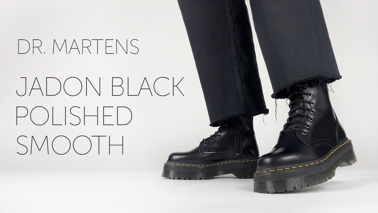 Dr Martens Jadon Black Polished Smooth