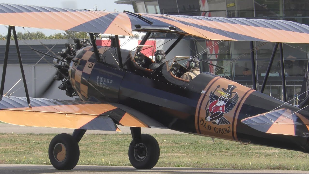 [4K] Breda Int. Airport Boeing Stearman Startup, Takeoff [EHSE]