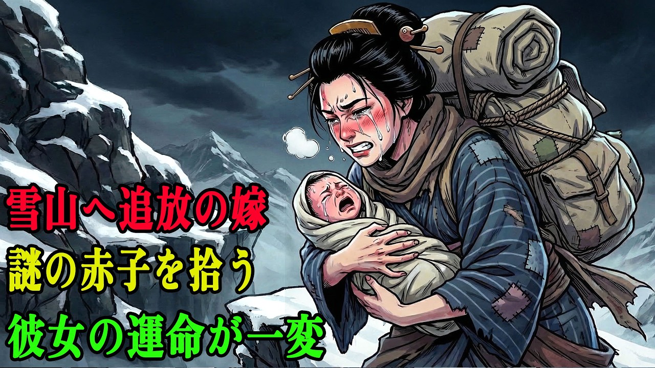 跡継ぎが産めず雪山へ追放された嫁。死にゆく捨て子を肌で温め救った結果、極悪な親戚を地獄へ落とし莫大な富を得た | 野談 | 伝説 | 昔話 | 説話 | 民話