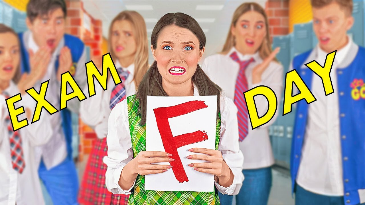 TYPES OF STUDENTS BEFORE AND AFTER EXAMS | Types Girls In School! Funny Situations by 123 GO! SCHOOL
