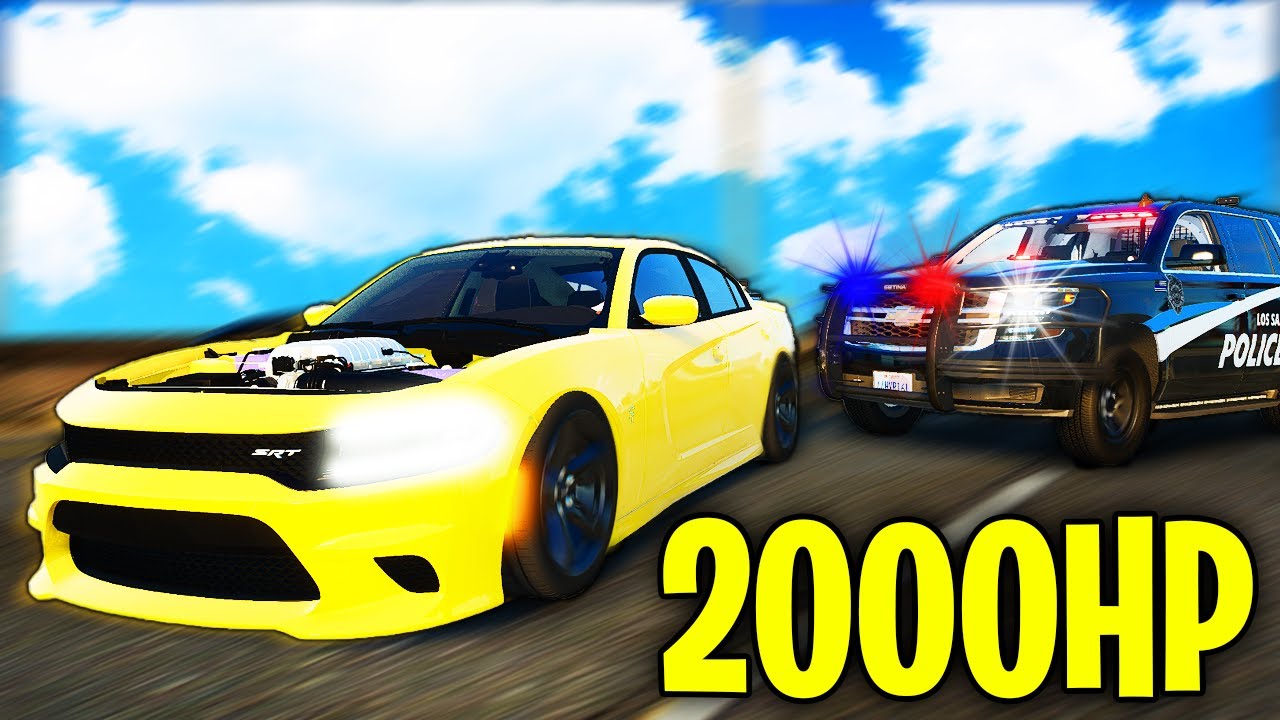 Running From COPS In 2000HP Hellcat GTA 5 RP!