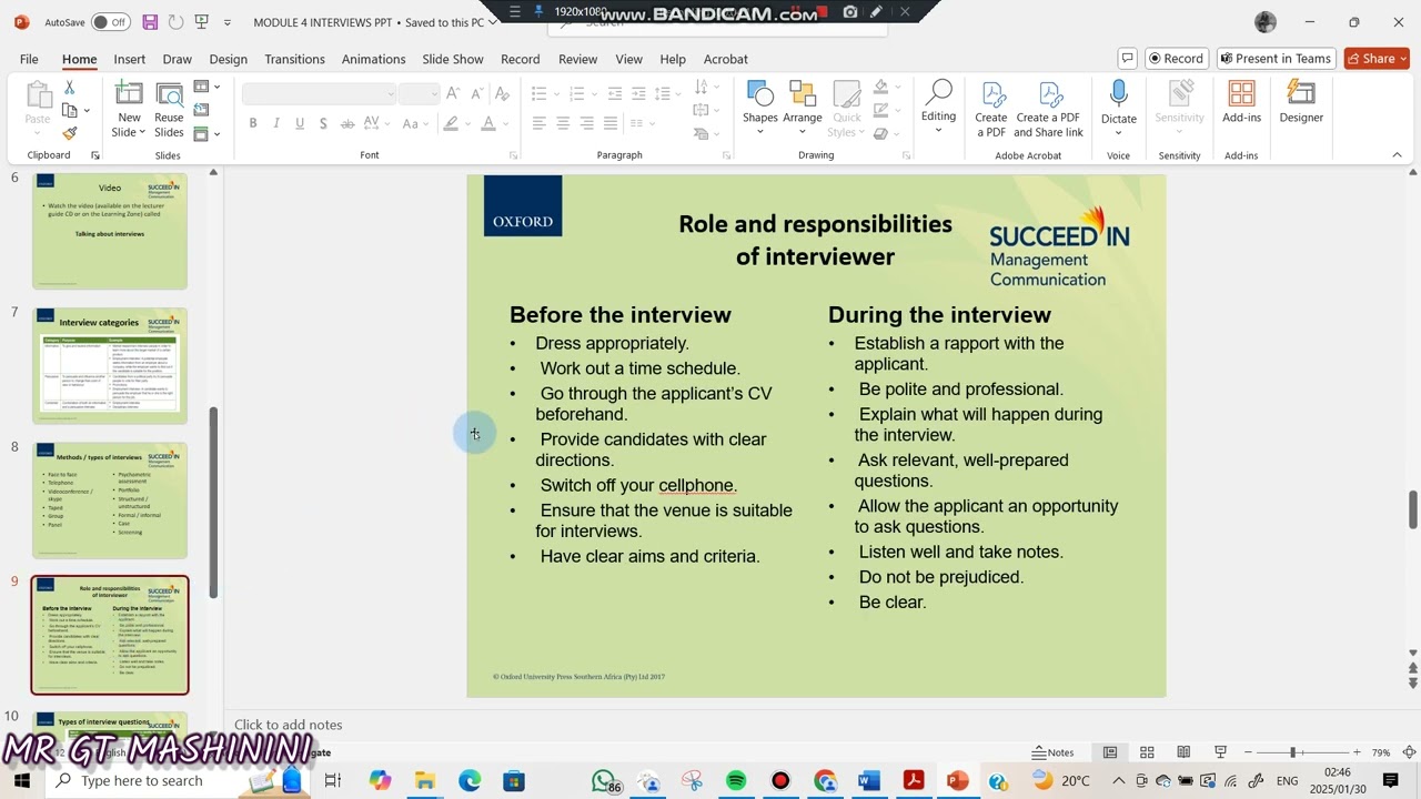THE INTERVIEW PROCESS